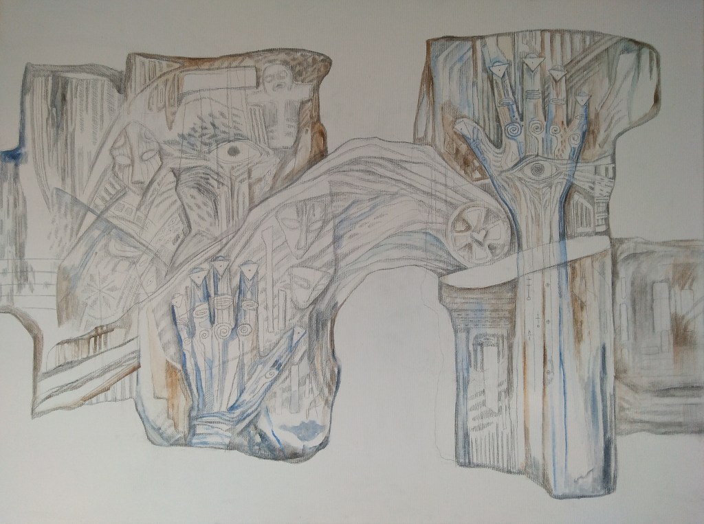 #Vratna #Gates # stone# bridge# # art # pencil# drawing # painting # canvas # simbolism # nmagic # misticizm # story 3